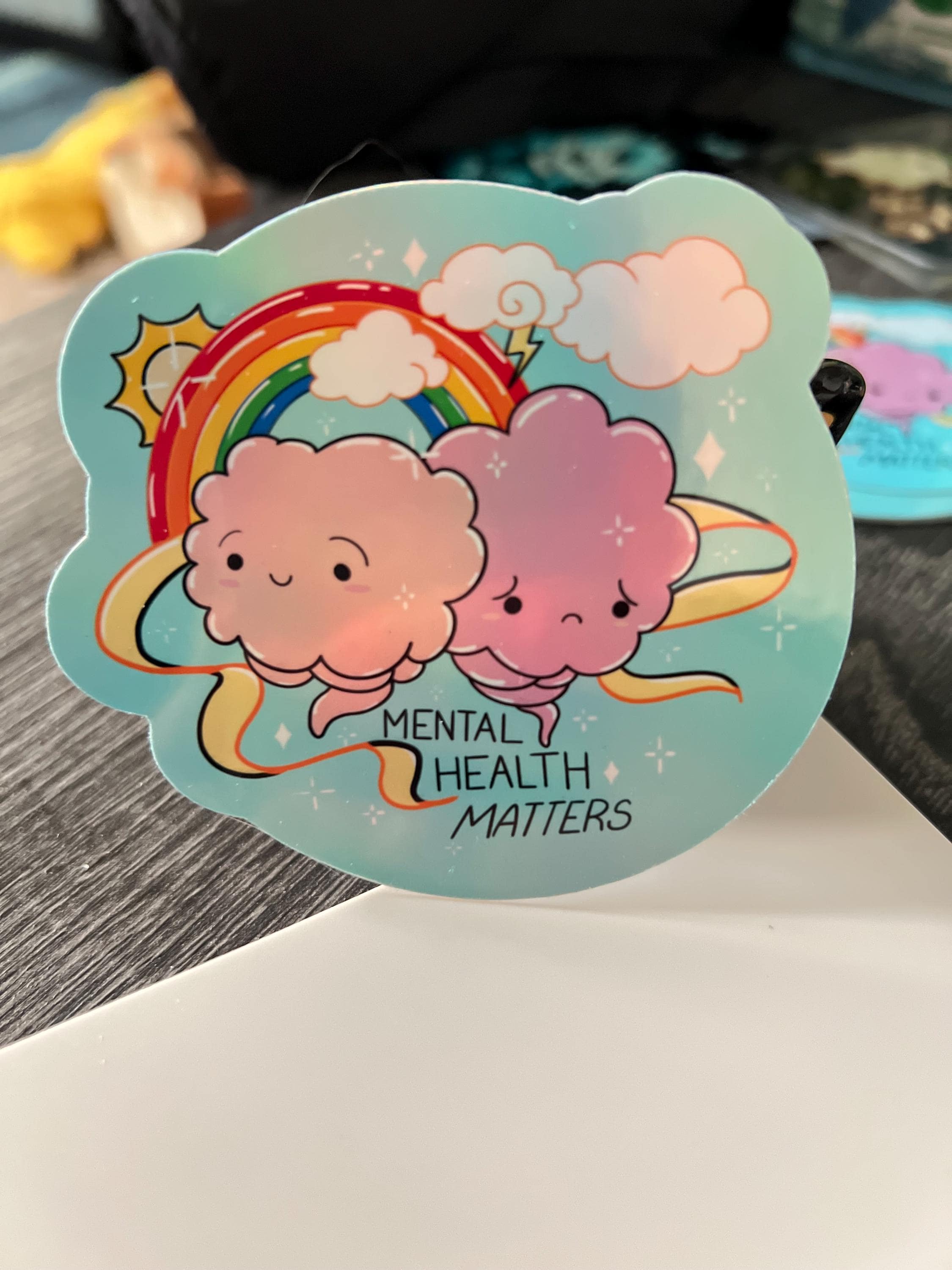 Holographic Mental Health Matters Sticker - Etsy