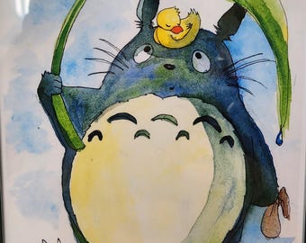 Totoro and Friends Watercolor Print