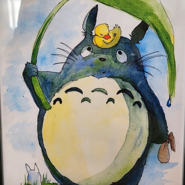 Totoro and Friends Watercolor Print
