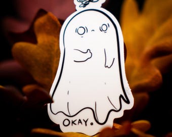 Glow in the Dark Halloween Ghost Sticker