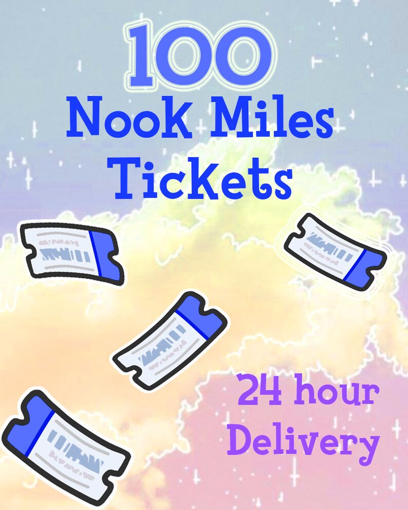 100 Nook Miles Tickets 24 Hour Delivery ACNH Etsy