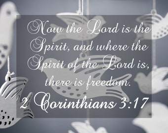 Holy Spirit Bible Digital Print - 2 Corinthians 3:17
