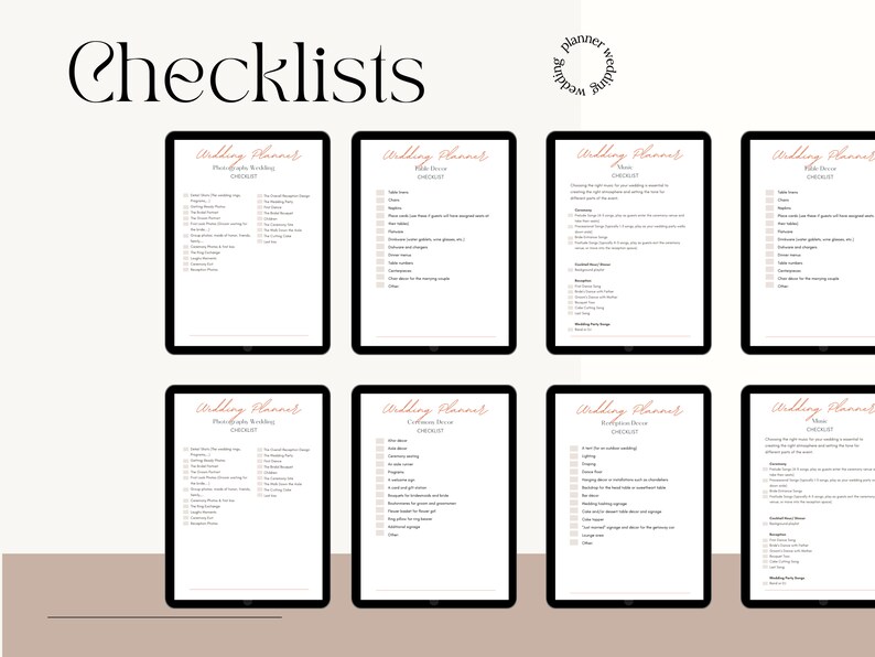 Wedding Planner Printable Pages