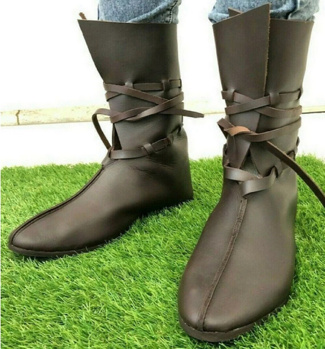 Oseberg Boot Authentic Medieval Leather Boots Perfect for - Etsy