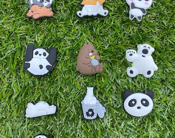 Cute panda and polar bear croc charm INDIVIDUALS