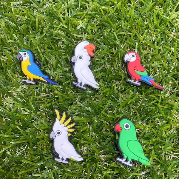 Parrot bird croc charms INDIVIDUALS