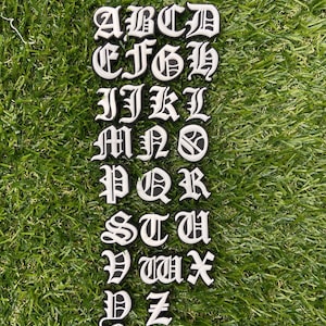 Croc charms old English style font alphabet SINGLES