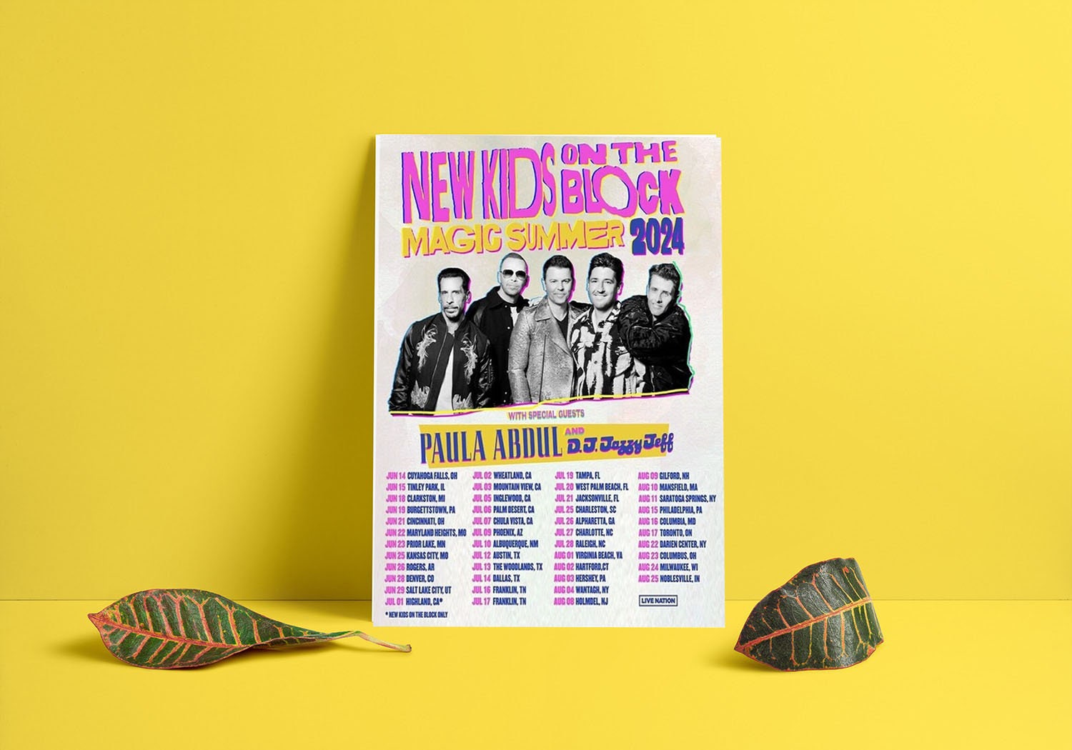 NK on The Block The Magic Summer Tour 2024 Poster, 2024 Tour Poster
