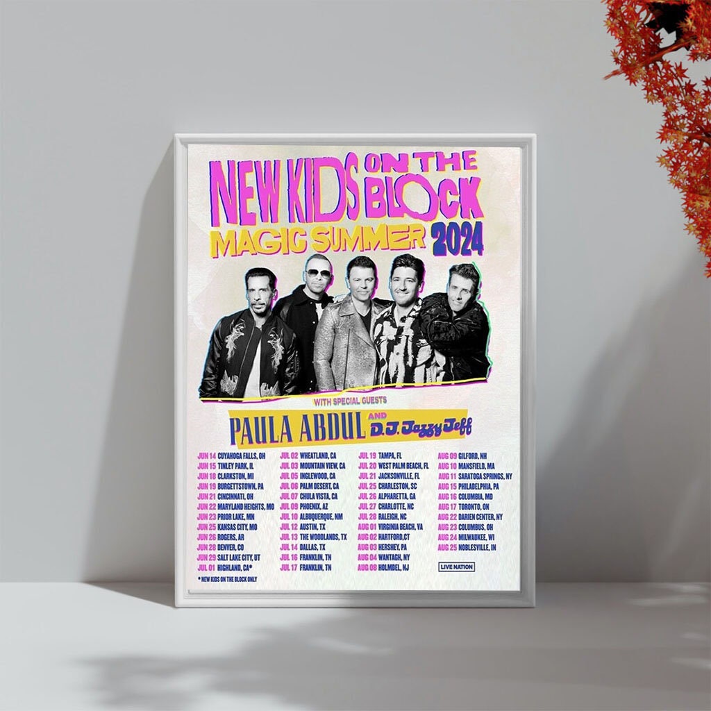 NK on The Block The Magic Summer Tour 2025 Poster, 2025 Tour Poster