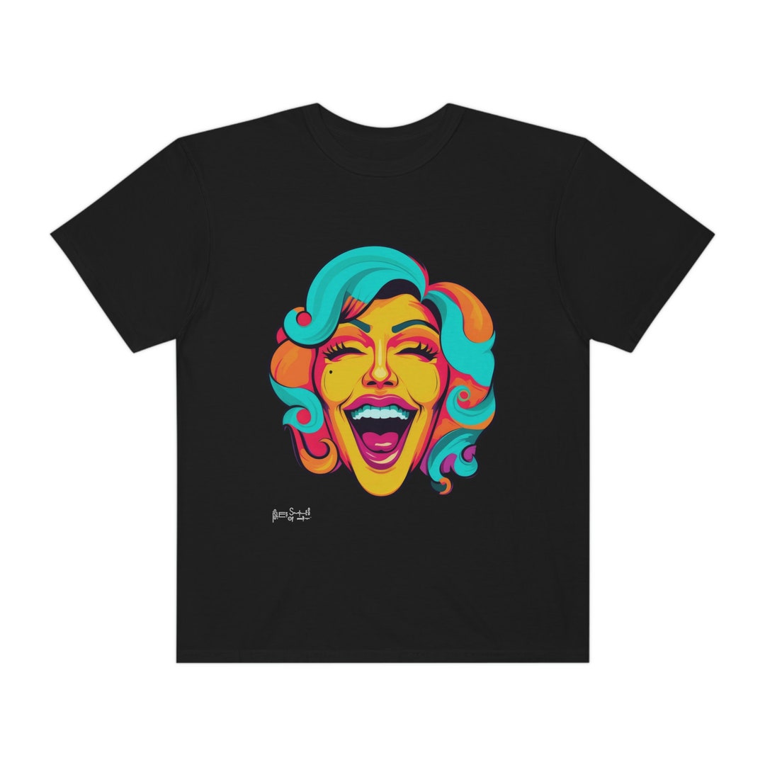 Smiling Face Funny Ai Art Black Tshirt Ai Art Work Gen Etsy