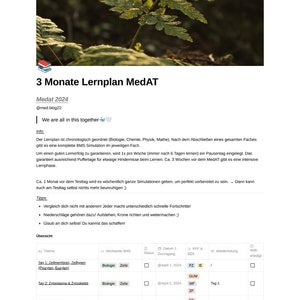 Lernplan MedAT 2024 3 Monat by med.blog22 zdjęcie 2