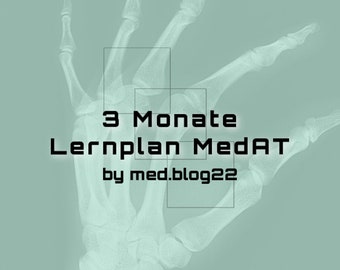 Learning plan MedAT 2024 (3 months) by med.blog22