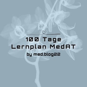 100-day learning plan MedAT by med.blog22