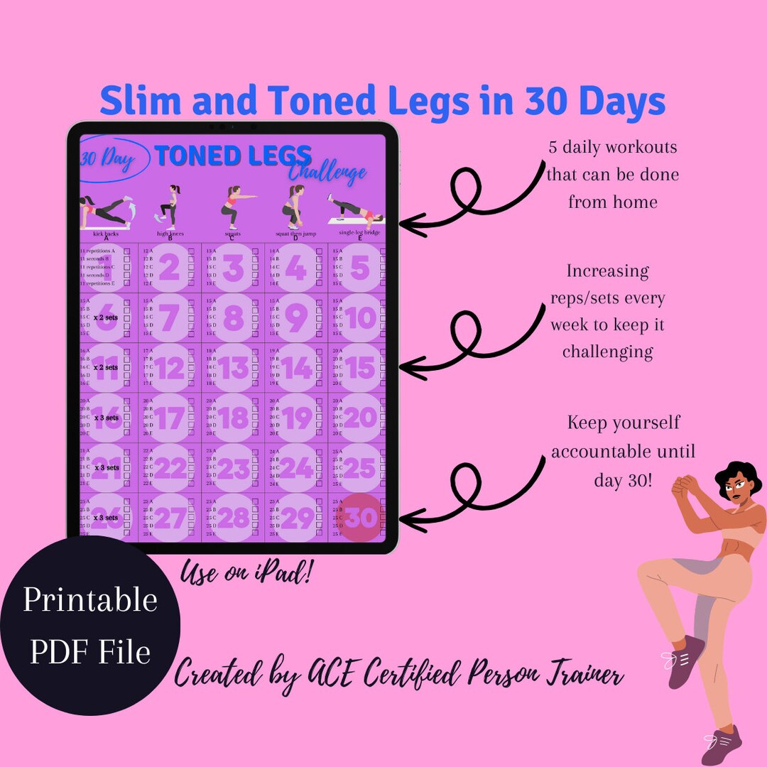 Slim and Toned Legs in 30 Days WITH Meal Plan How to Get Fit for Summer Stay at Home Mom Fitness