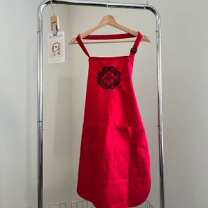 Hmong custom embroidered design on a Apron