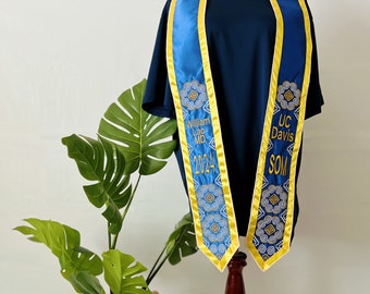 Custom Full Embroidery Duo Colors Hmong Graduation Sashes/Stoles