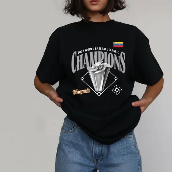 Venezuela 2026 World Baseball Classic Champions PNG, Team Venezuela Baseball, WBC Champions Graphic, Venezuela Flag Baseball Shirt Design