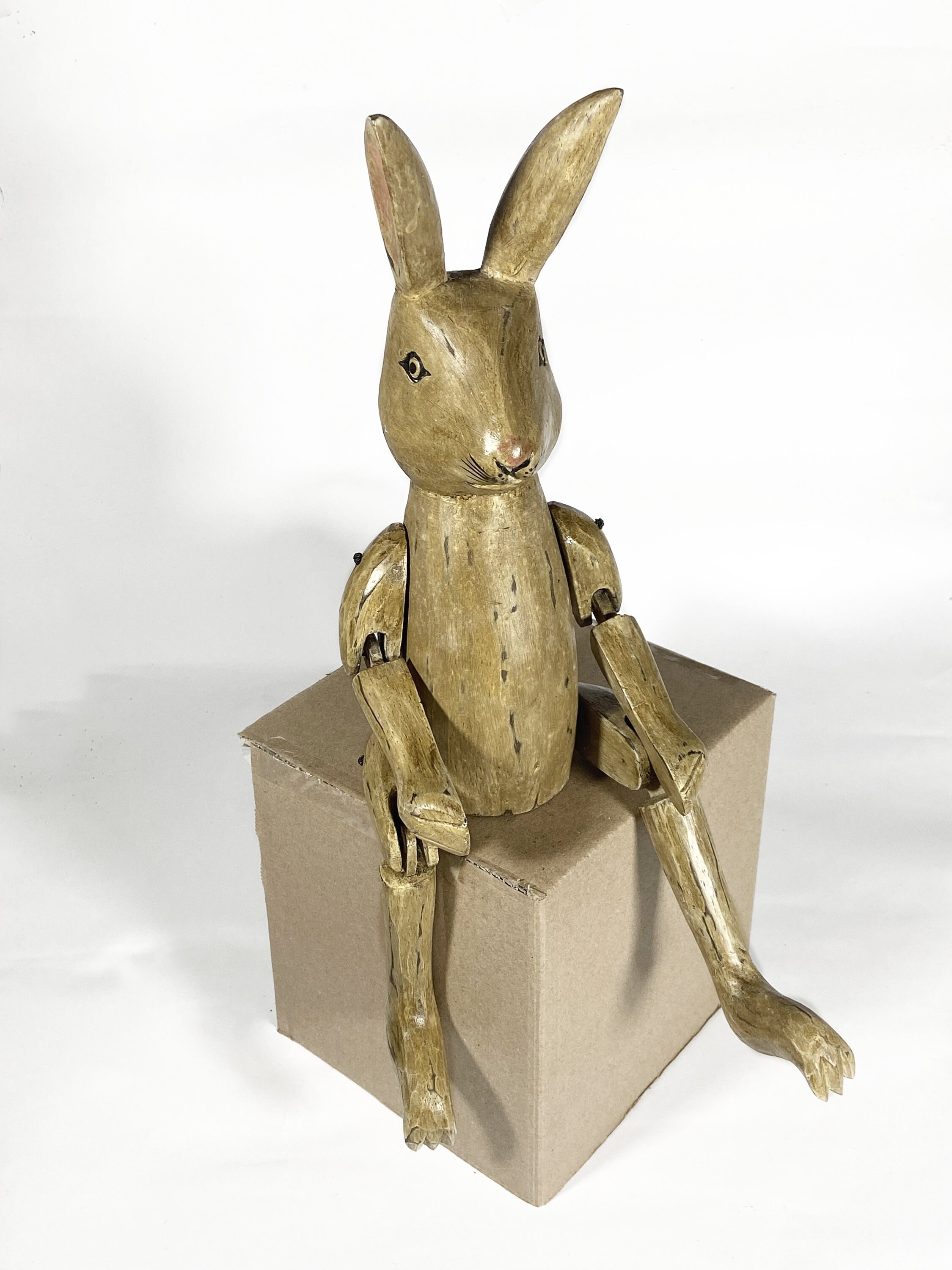 Wooden Rabbit Table Décor, Statues Shelf Figurines, Rabbit Wall Décor ...