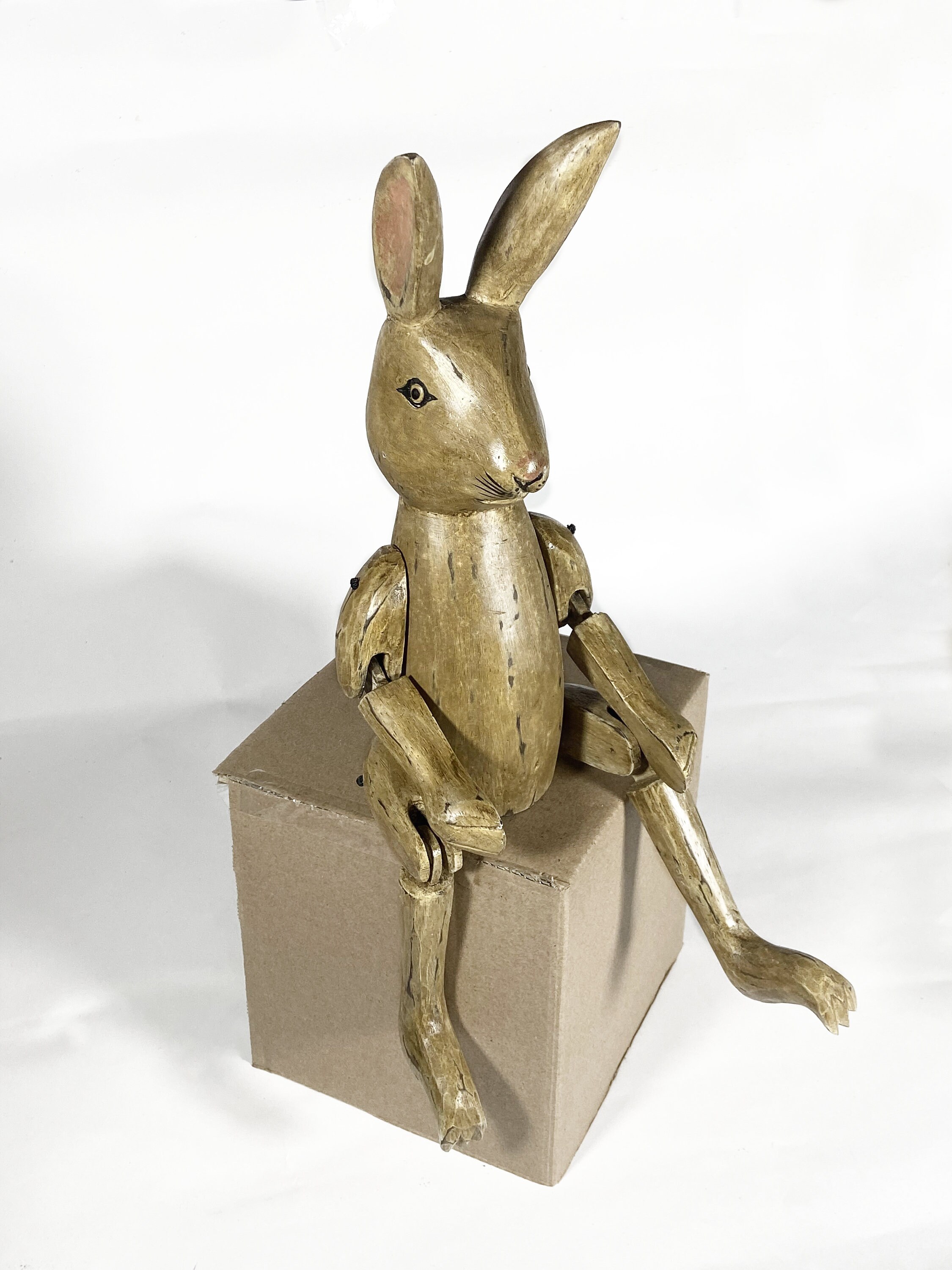 Wooden Rabbit Table Décor, Statues Shelf Figurines, Rabbit Wall Décor ...