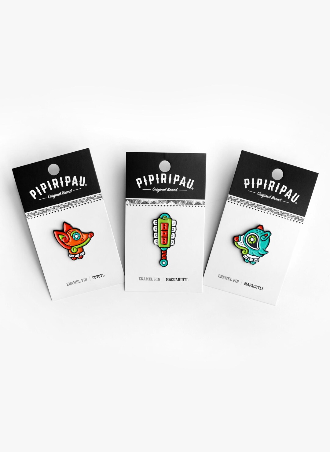 Aztec Nahuatl Enamel Pins V – Coyote, Sword, Raccoon - Etsy