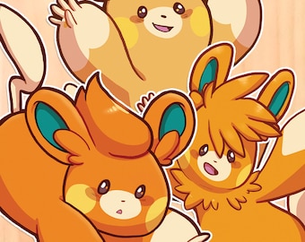 Cute Pawmo Pawmi Pawmot Stickers