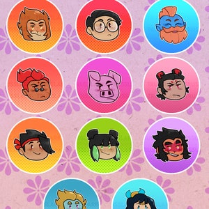 LMK Chibi Cutie Head 1.25 inch Buttons