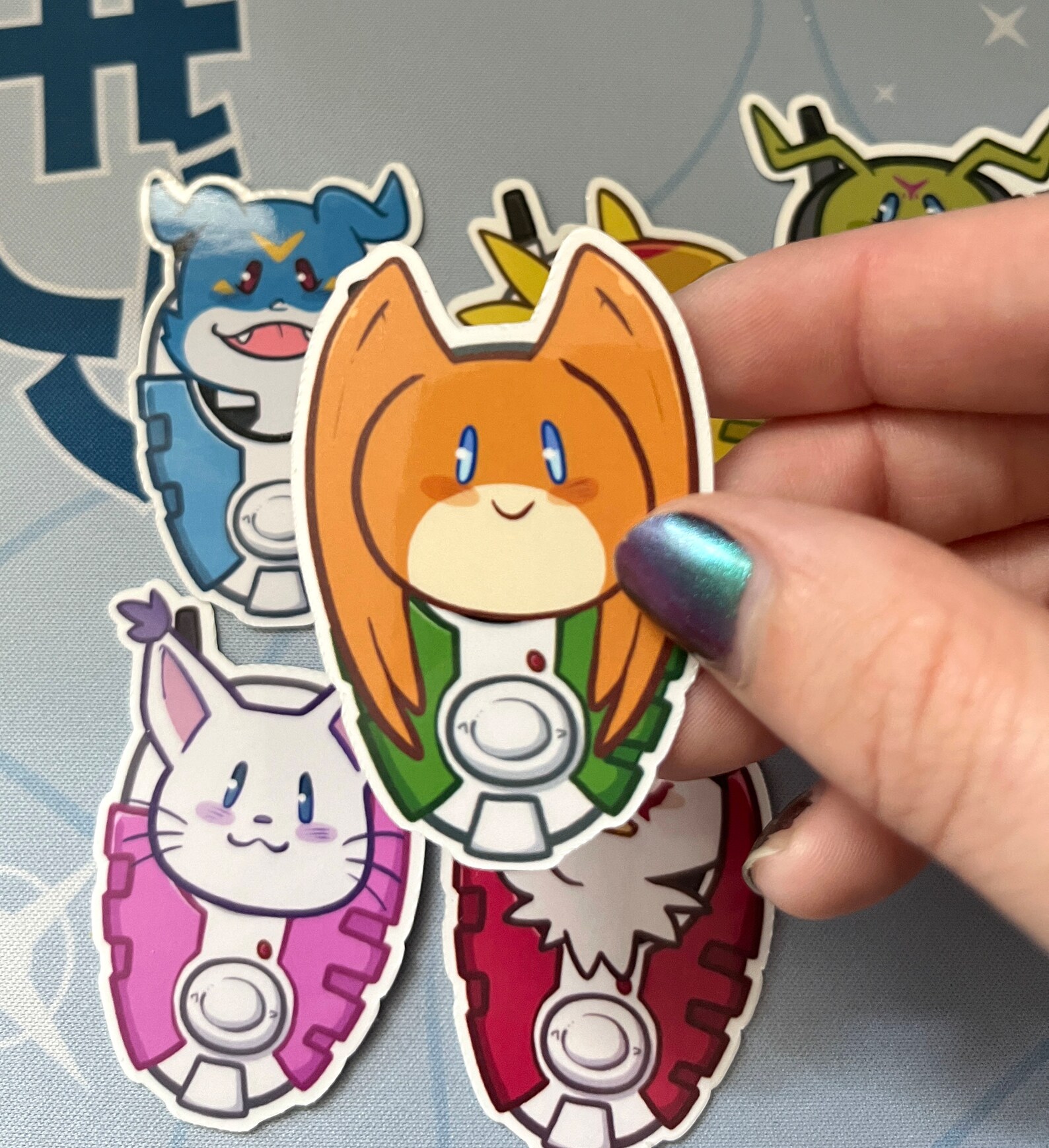 Digimon Digivices Partner Cute 2 Inch Vinyl Holographic Stickers ...