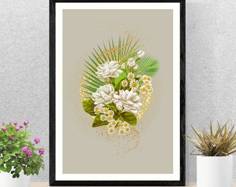 Colorful Wildflower Art, Bright Floral Prints, Floral Watercolor Print, Floral Bouquet Painting, Botanical Floral Prints, Floral Wall Art