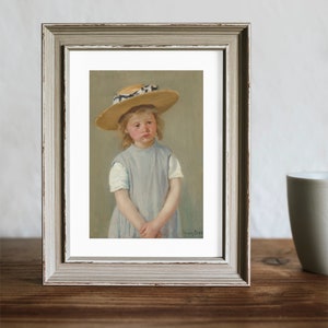Mary Cassatt - Child in a Straw Hat, Digital Download, American Artist, Printable Art, Impressionist Wall Decor