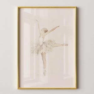 Ballet Wall Art, Dance Decor, Ballerina Print, Nursery Decor, Gift for Baby Shower, Girl Nursery, Gift for Dancer, Dance Artwork, Ballet Art