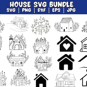 House SVG Bundle | House Clipart | House Png | House Vector | House Clip Art | House Silhouette | Home SVG | Home Png | Home Clipart