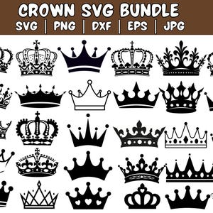 Royal Crown SVG File, King Crown SVG, Queen Crown SVG, Princess Tiara Svg, File For Cricut, For Silhouette, Cut File, Dxf, Png, Svg