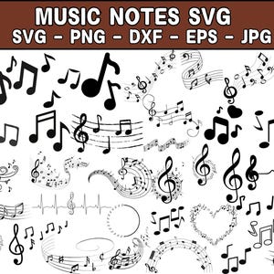 MUSIC NOTES SVG, Music Notes Bundle Svg, Music Notes Clipart , Music Notes Cut Files For Cricut , Music Notes Vector