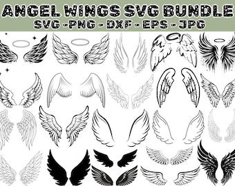 天使の羽 SVG、天使の羽 svg、天使の羽 PNG、翼の形、翼の形、DXF