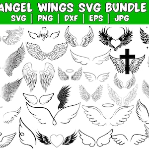 Angel Wings Svg| Angel Wings Png| Angel wings Clipart| Angel In Heaven Svg| Angel wings Cut Files| Svg Files For Cricut| Angel wing