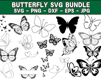 Butterfly SVG Bundle: Layered Butterfly Cut Files for Cricut