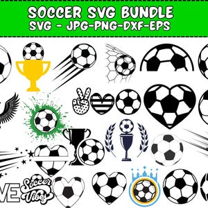 Soccer Ball SVG Bundle: Monogram Outline Cut File (Digital Download