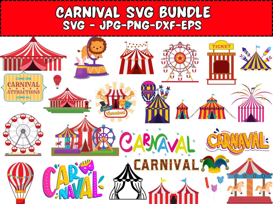Carnival SVG Bundle: Circus Designs for Crafts (digital Download - Etsy