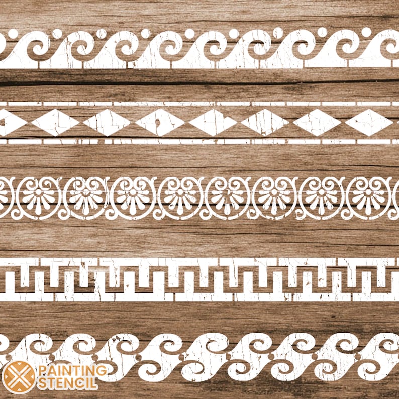 Corner and Border Stencils, Border Stencils for Wood , Victorian Border