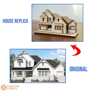 Custom House Model, Personalized House Model, Replica Model of Your House, Custom House Portrait, Personalized Home Replica