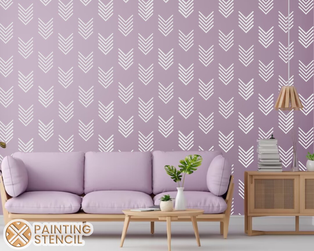 Herringbone Large Wall Stencil ,herringbone Pattern, Extra Large ...