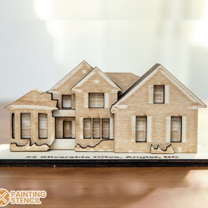 Custom Cabin House Model, Replica Model of Your House,  Custom Real Estate Agent Closing Gift, Custom Home Designs, Cabin House Model