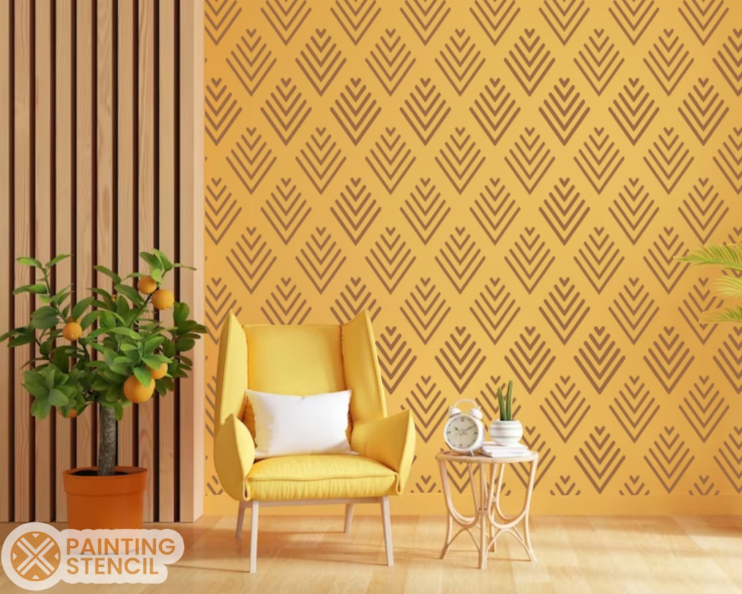 Wall Herringbone Simple Allover Stencil ,herringbone Pattern, Extra
