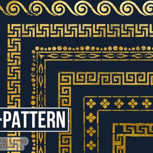 Border Template Set With corners, Large a4 Border Stencil Set ,Greek Borders, Border Stencils for Furniture, Edge Stencils Furniture,