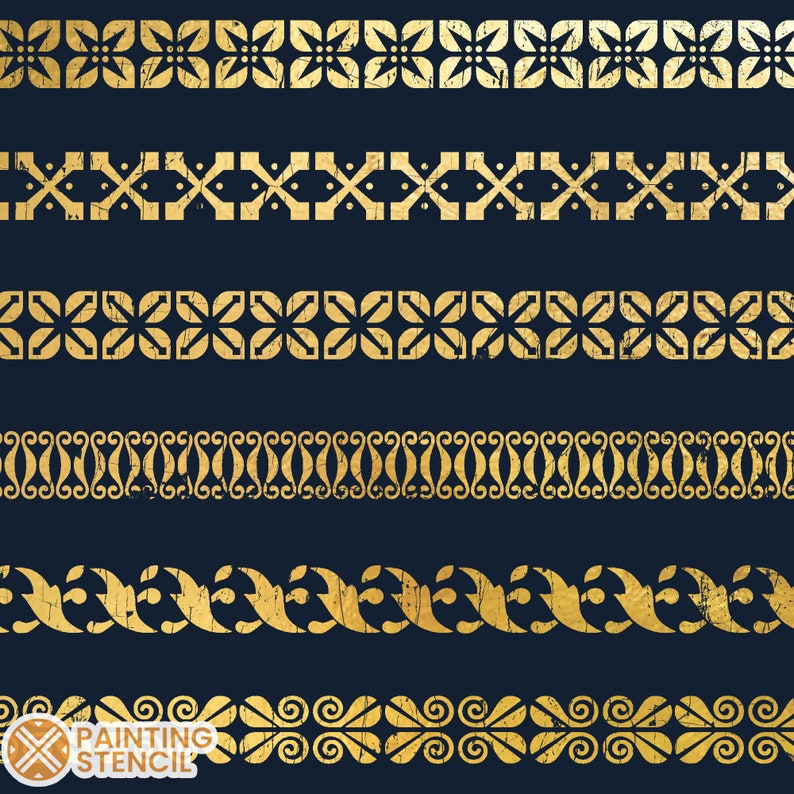 Victorian Border , Victorian Border Stencil Set, Border Corner Stencil