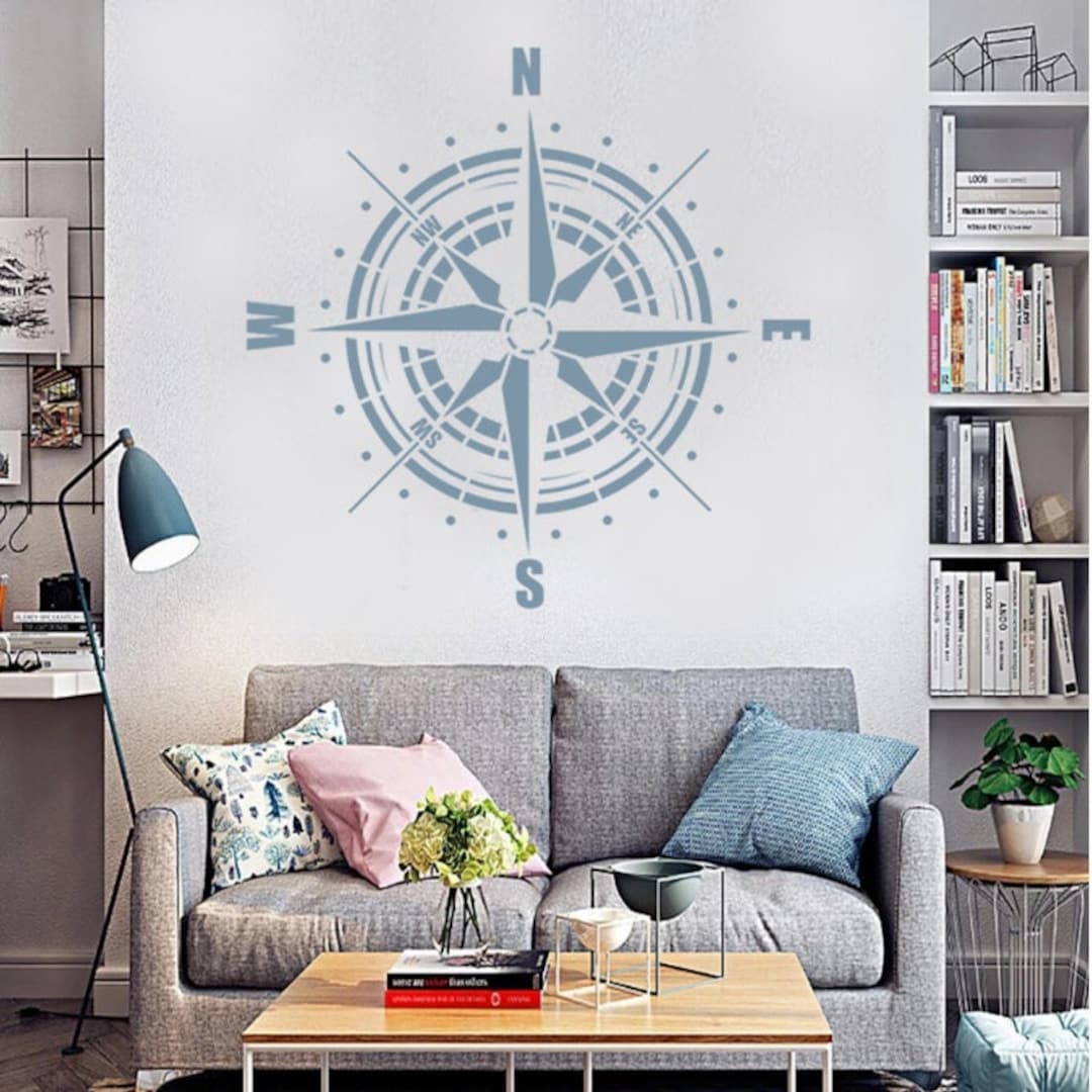 Compass Rose Stencil, Compass Stencil Reusable Compass Painting Stencil ...