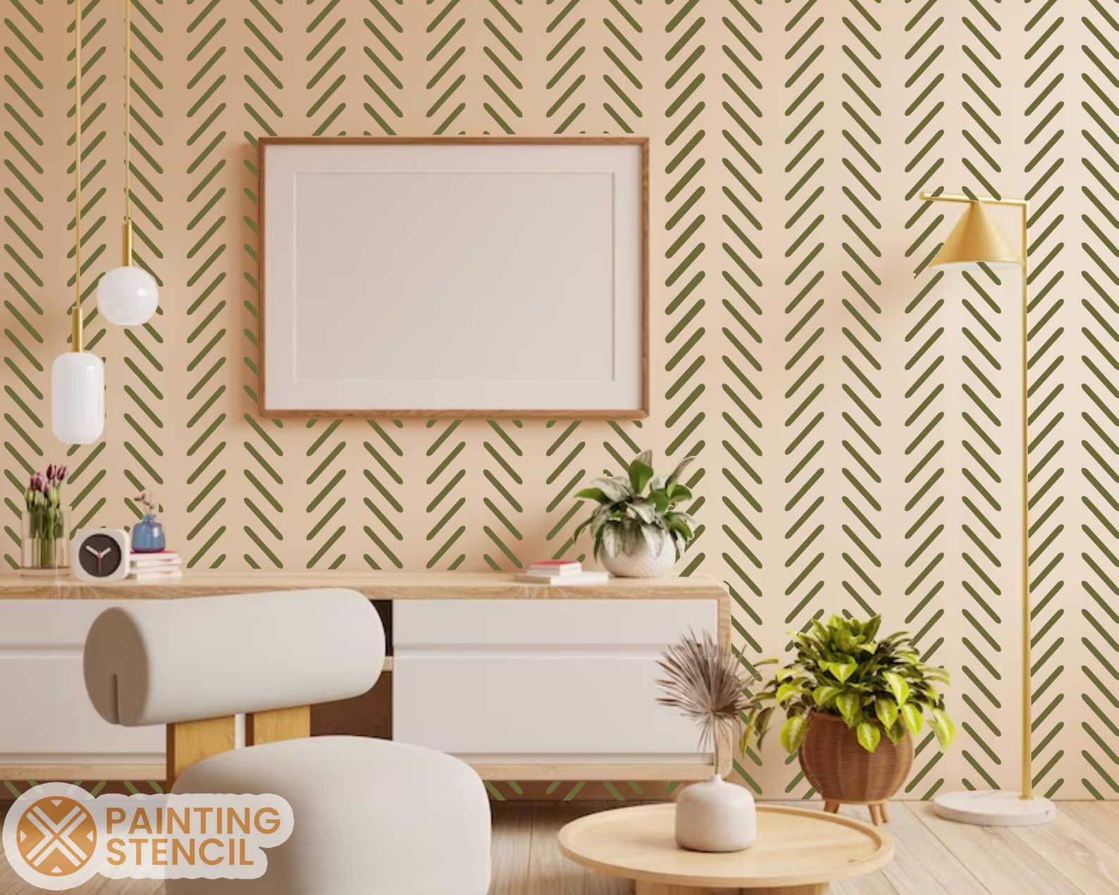Herringbone Stencil Large Wall Stencil Herringbone Stencil, Herringbone ...