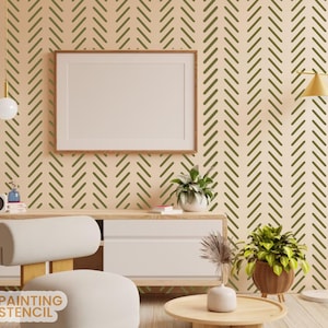 Herringbone Stencil Large Wall Stencil Herringbone Stencil, Herringbone Wall, Wall Stencils, Extra Large Stencil