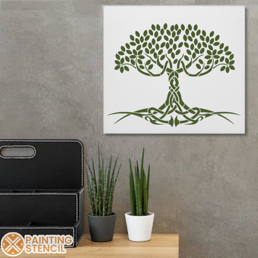 Celtic Tree Stencil Tree of Life Stencil Stencil Tree Large - Etsy