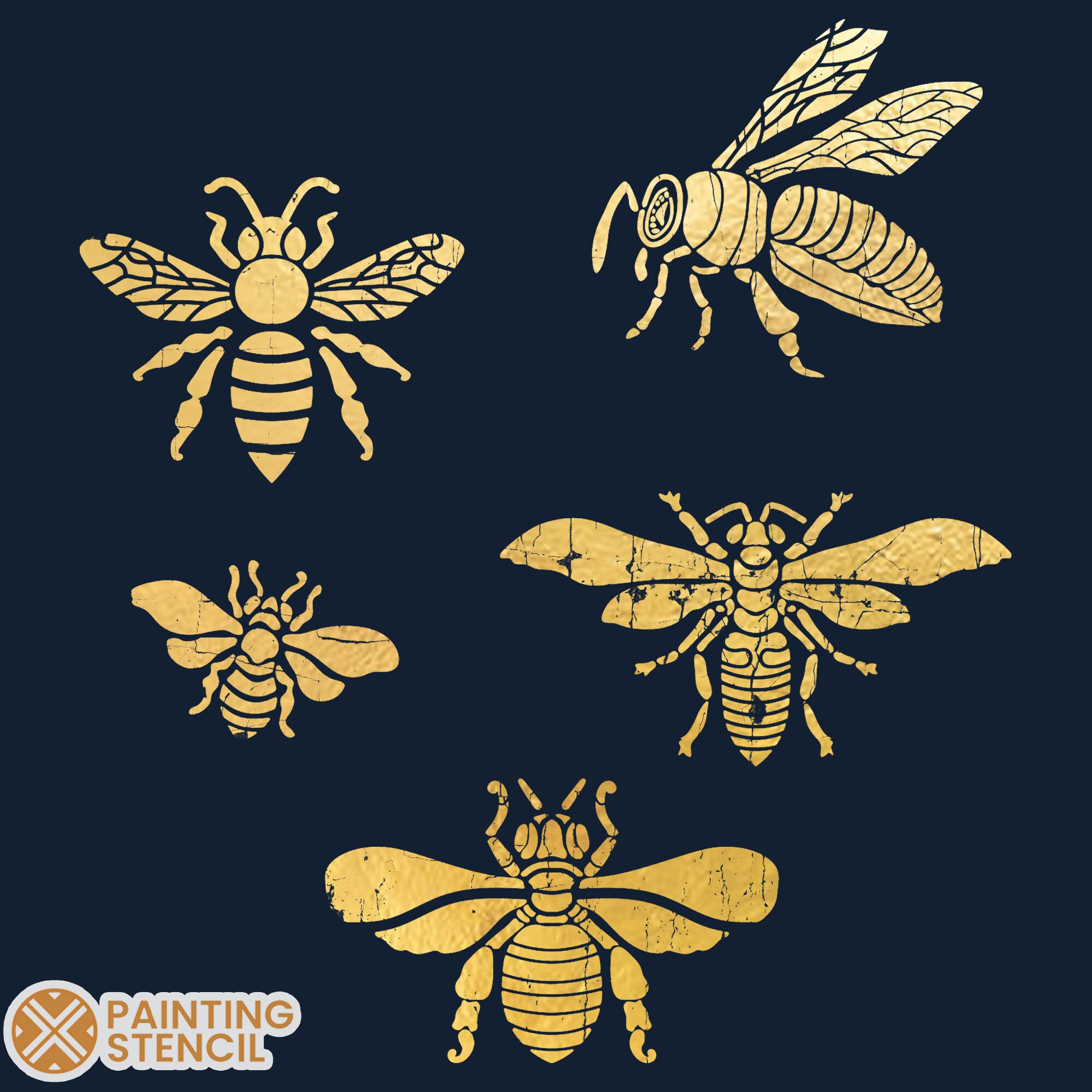 Bumble Bee Stencil, Wall Bee Stencil, Bee Stencil, Honeycomb Reusable ...